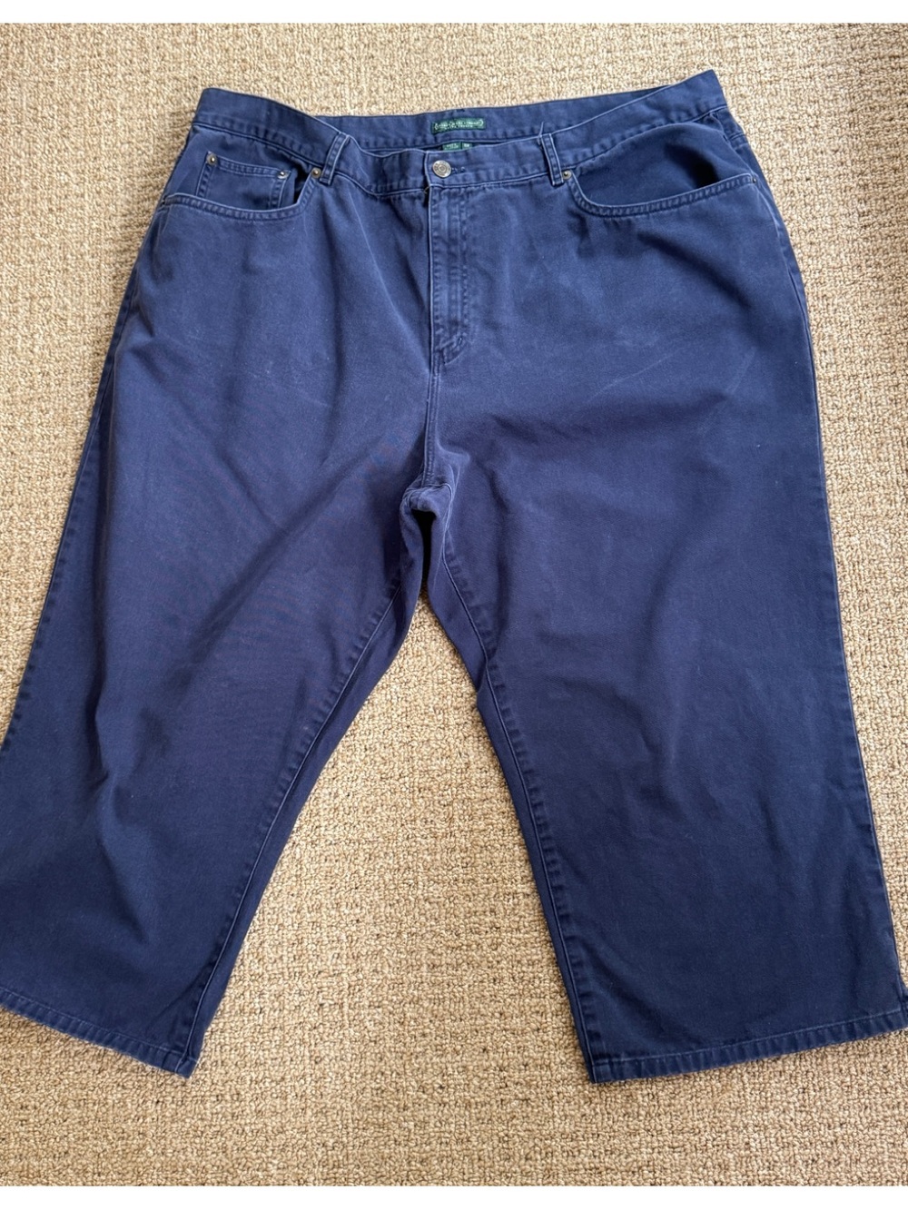 Vintage Lauren Classic Navy Zip-Front Clamdigger Capris